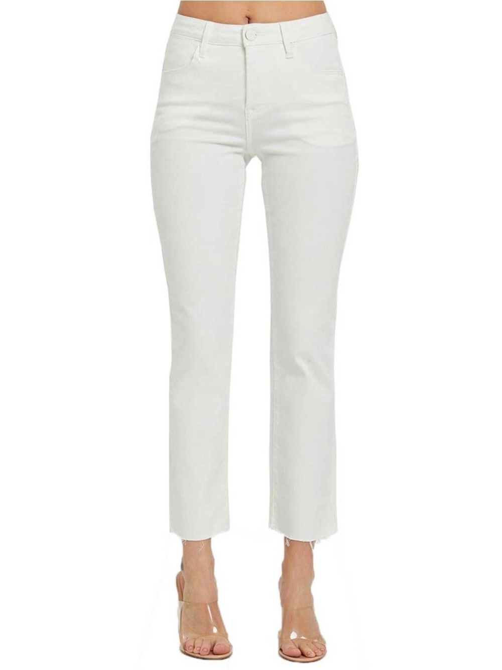 Risen Jeans Raw Hem TC Straight Leg Jeans 3/26